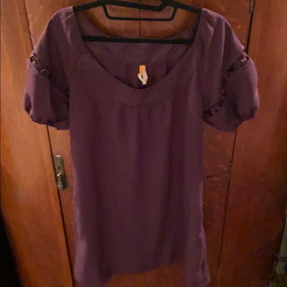 Purple shift dress